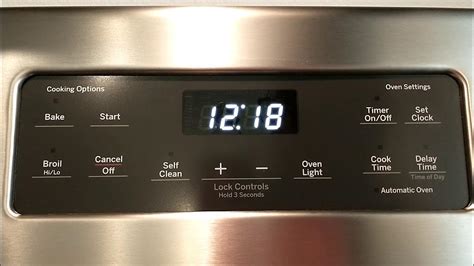 how to reset clock on ge gas stove